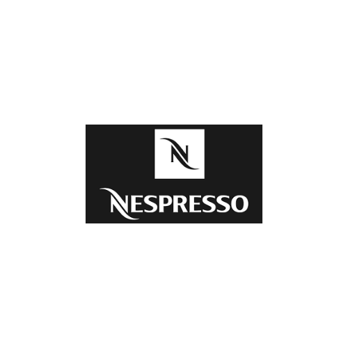 Logo de Nespresso, marque de café haut de gamme proposant des machines et capsules premium.
