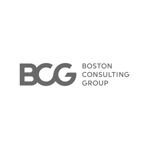 Logo de Boston Consulting Group (BCG) avec typographie moderne et minimaliste.