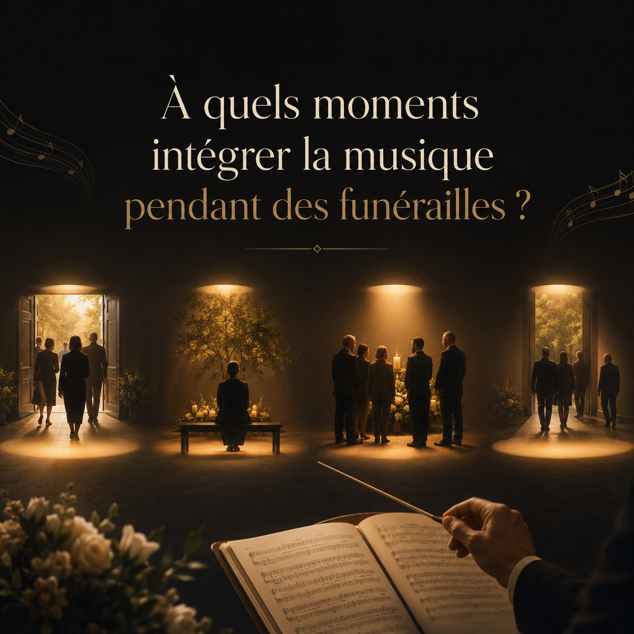 À quels moments intégrer la musique pendant des funérailles ?
