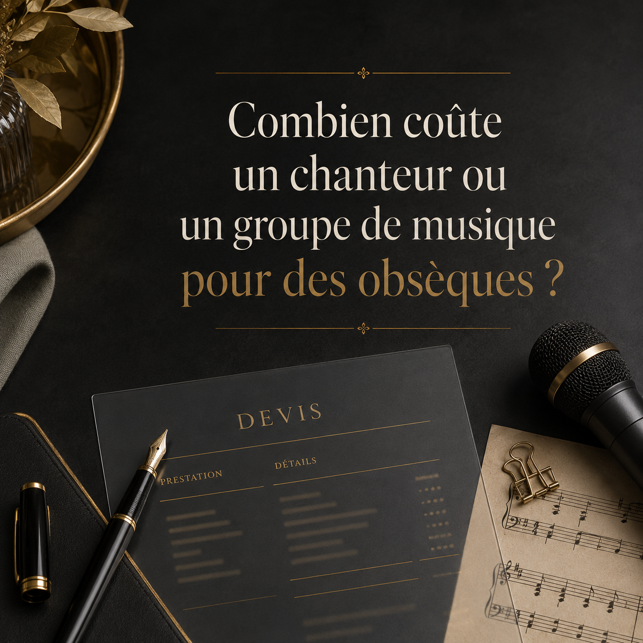 Combien coûte un chanteur ou un groupe de musique pour des obsèques ?